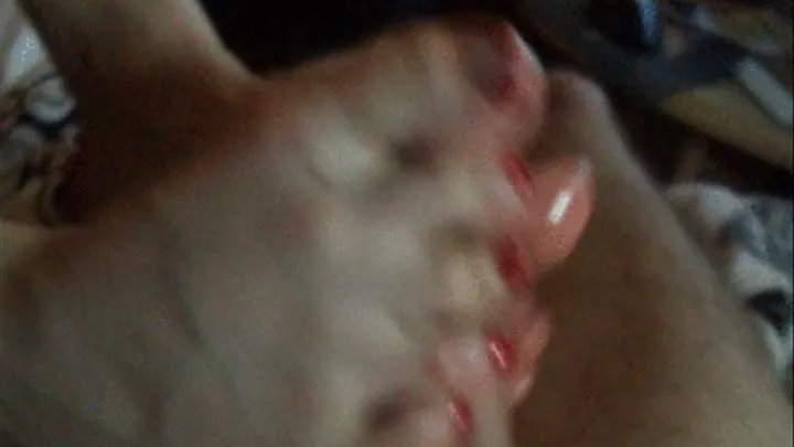 Dark night footjob