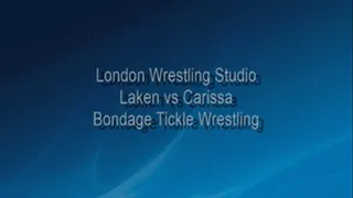 Laken vs Carissa Bondage Tickle Wrestling