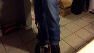 CRUSHING CANS WITH MY BOOTS