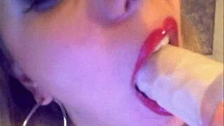 Red lips sucking