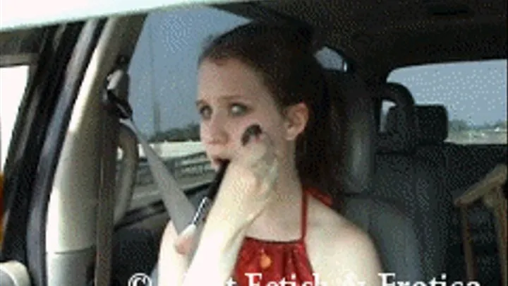 Illianna Putting on Makeup in the Car