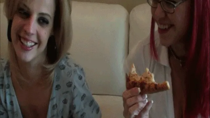 Roxie and Catherine's Pizza Binge