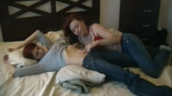 2 Redheads - Catherine licks Katrina's Belly Button