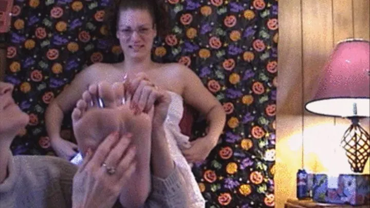 Preggo Halloween Feet Tickling