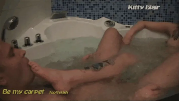 Kitty Blair footworship in hot tub ***part I*