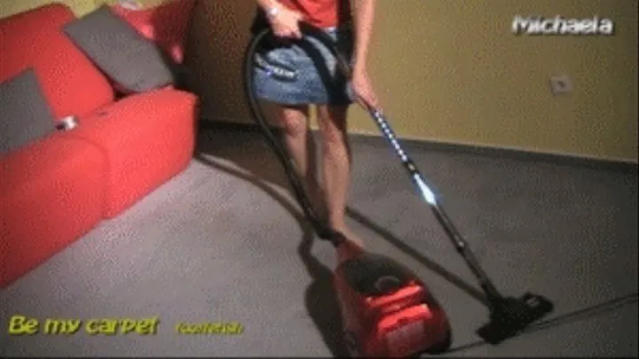 Michaela vacuum bare feet