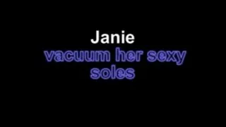 Janie vacuum her sexy soles