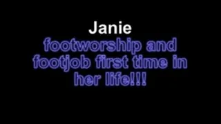 Janie footworship and footjon first time in her life!!!