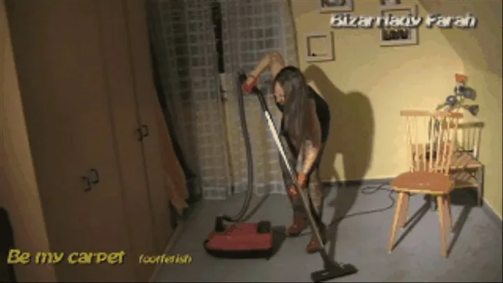 Bizarrlady Farah vacuum in high heels