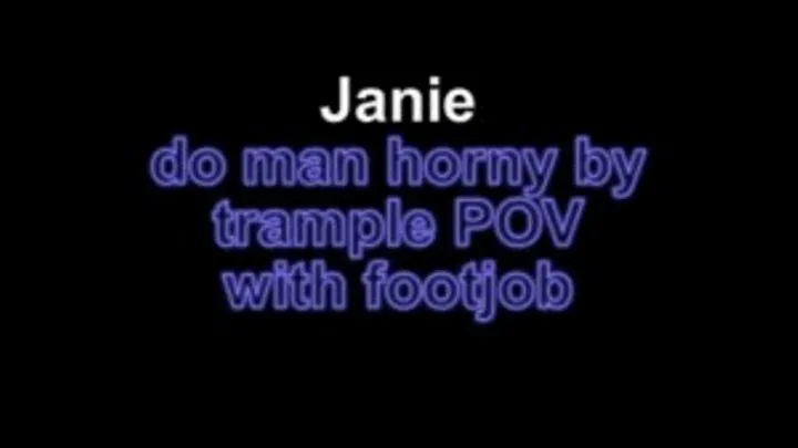 Jani do man horney by POV footworship and footjob