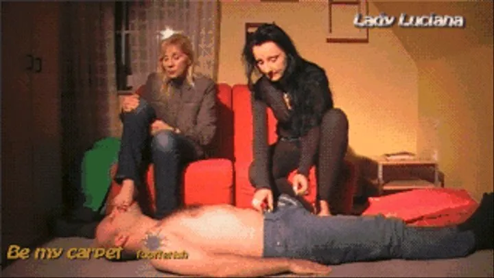 Lady Luciana and Dame Carol von Dolorisland footjob with footworship