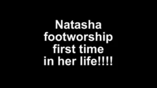 Natasha footworship first time in her life!!!!