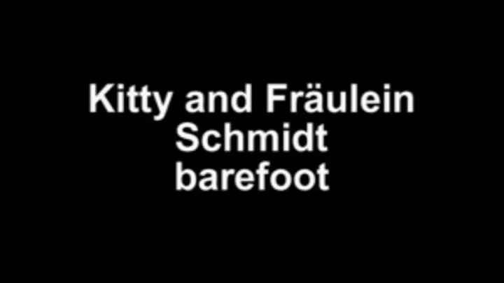 Kitty and Fräülein Schmidt barefoot