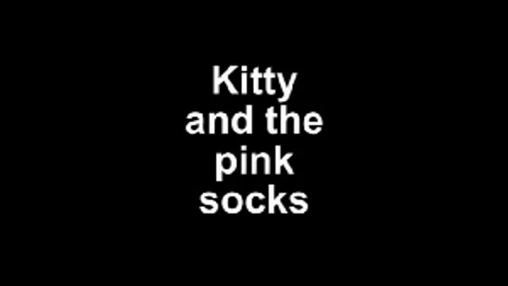 Kitty in pink ner socks