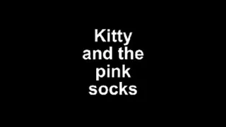 Kitty in pink ner socks