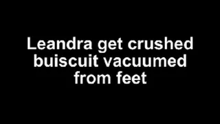 Leandra get buiscuit vacuumed from feet