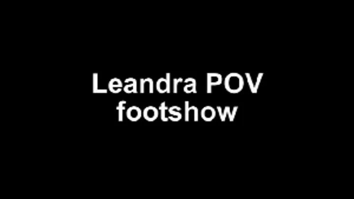 Leandra sofa footworship with footjob play