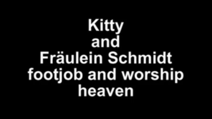 Kitty and Fräulein Schmit foojob and footworship heaven!!!!