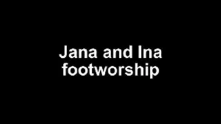 Jana and Ina footworship after mouth taped footsmelling session