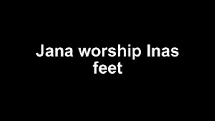 Jana worship Inas beautiful feet