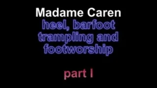 Madame Caren heel barefoot trampling and footworship ***part I***