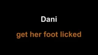 Dani get her foot licked