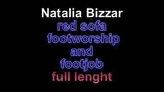 Natalia Bizzar red sofa footworship and footjob ** lenght***