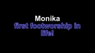 Monika first footworship in her life!