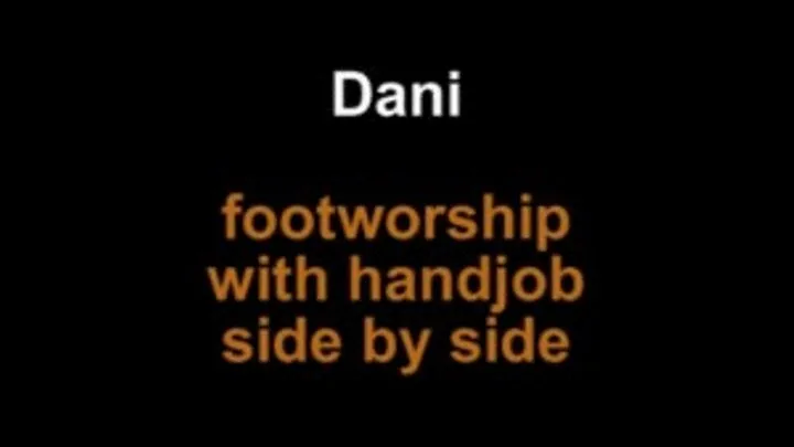 Dani footworship with handjob side by side