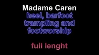 Madame Caren heel barefoot trampling and footworship ** lengh***