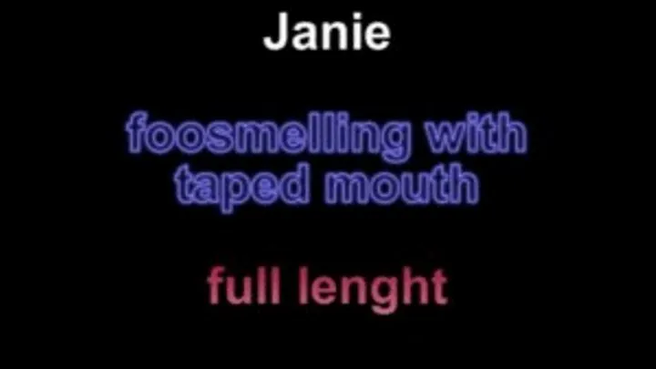 Janie footsmelling with taped mouth