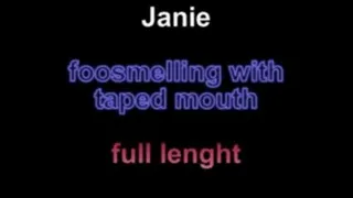 Janie footsmelling with taped mouth