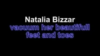 Natalie Bizzar vacuum her bare feet and soles