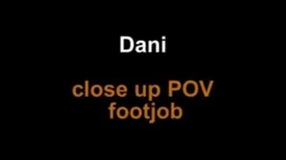 Dani close up POV footjob