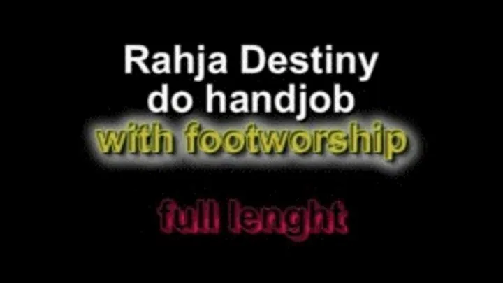 Rahja Destiny do handjob with footworship