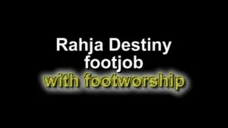 Rahja Destiny footjob with footworship