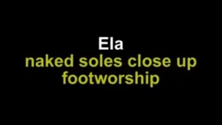 Ela naked close footworship