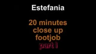 Estafania 20 minutes close up footjob ***part I***