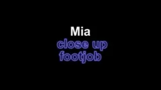 Mia close up footjob