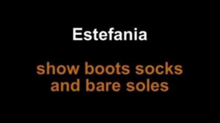 Estefania show boots socks and bare foot