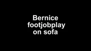 Bernice footjob on sofa