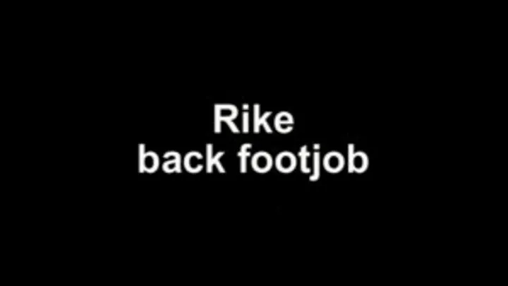 Rike back footjob