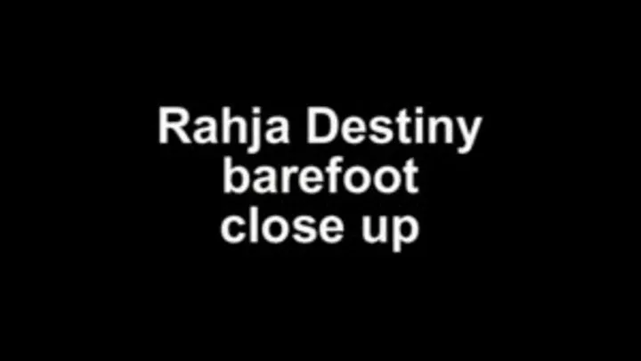 Rahja Destiny barefoot close up