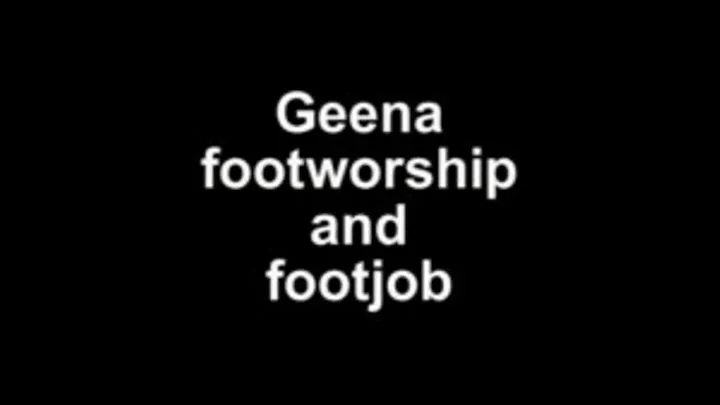 Geena footworship and footjob