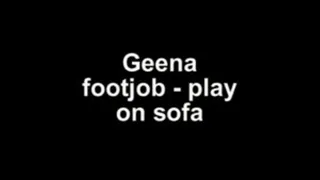 Geena footjob play from sofa