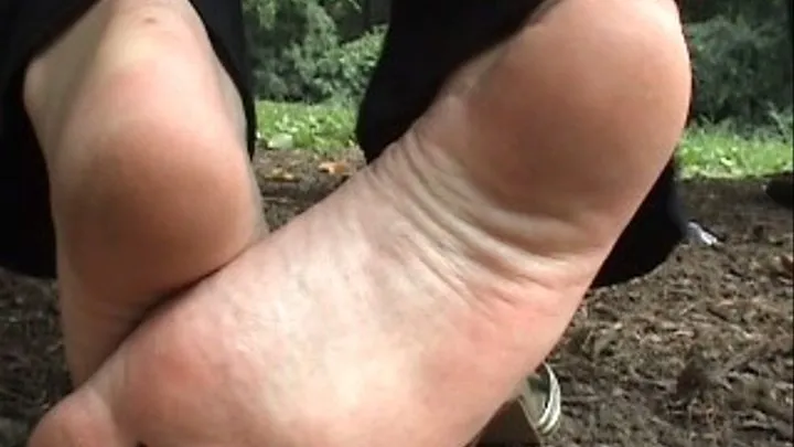 Intense closeup soles full