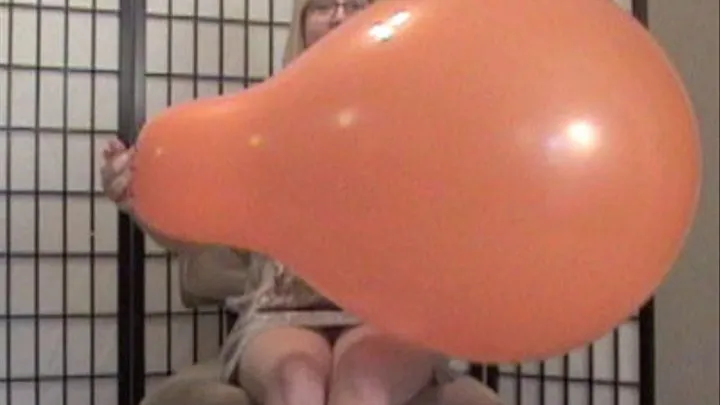 24" Orange Balloon Inflation