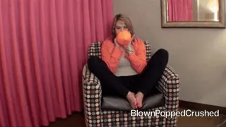 Orange Balloon Pops with Clarissa