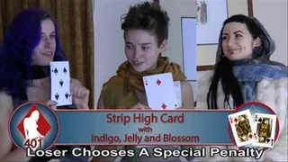 Strip High Card with Indigo, Jelly, and Blossom