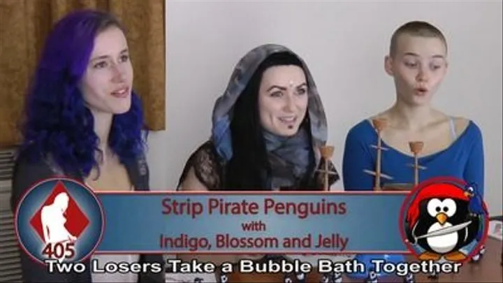 Strip Pirate Penguins with Indigo, Blossom, and Jelly